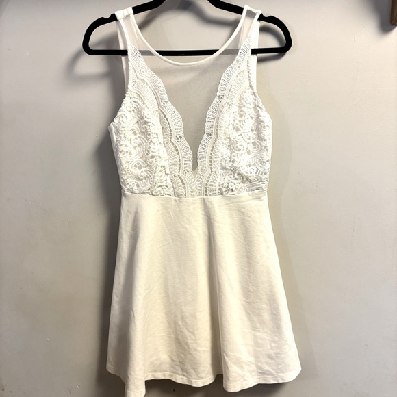 Lulu's White Lace Mini Dress - Picture 3 of 6